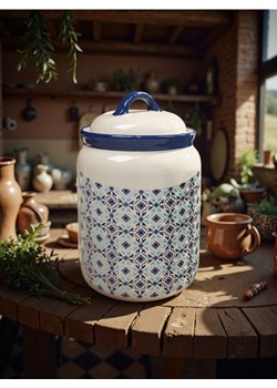 Sinsay - Ceramiczny pojemnik do przechowywania - niebieski ze sklepu Sinsay w kategorii Pojemniki kuchenne - zdjęcie 179528150