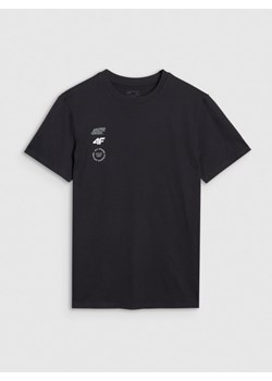 Męski t-shirt z nadrukiem 4F 4FRSS25TTSHM2850 - czarny ze sklepu Sportstylestory.com w kategorii T-shirty męskie - zdjęcie 179536184