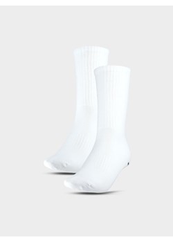 Skarpetki basic (2-pack) uniseks 4F 4FWSS25USOCU416 - białe ze sklepu Sportstylestory.com w kategorii Skarpetki damskie - zdjęcie 179536293