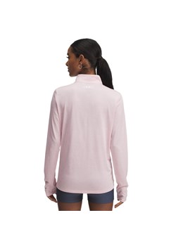 Damski longsleeve treningowy Under Armour Tech 1/2 Zip- Twist - różowy ze sklepu Sportstylestory.com w kategorii Bluzki damskie - zdjęcie 179536381
