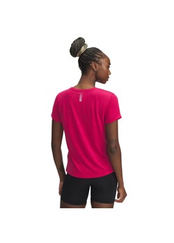Damska koszulka do biegania Under Armour UA Launch Camo Shortsleeve - różowa ze sklepu Sportstylestory.com w kategorii Bluzki damskie - zdjęcie 179536392