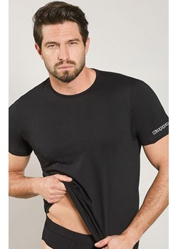 Kappa czarna koszulka męska bawełniana z krótkim rękawem K1305, Kolor czarny, Rozmiar S, Kappa ze sklepu Intymna w kategorii T-shirty męskie - zdjęcie 179538453