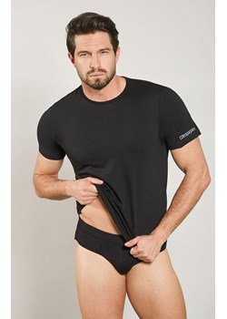 Kappa czarna koszulka męska bawełniana z krótkim rękawem K1305, Kolor czarny, Rozmiar S, Kappa ze sklepu Intymna w kategorii T-shirty męskie - zdjęcie 179538454
