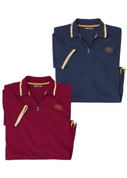 Zestaw 2 polo z kołnierzem z suwakiem Explorer ze sklepu Atlas For Men w kategorii T-shirty męskie - zdjęcie 179569211