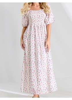 Sinsay - Sukienka maxi w kwiaty z bufiastymi rękawami - wielobarwny ze sklepu Sinsay w kategorii Sukienki - zdjęcie 179572440