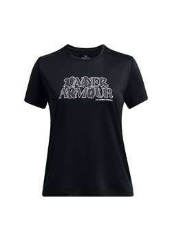 Dziewczęca koszulka treningowa Under Armor UA Tech Wordmark SS - czarna ze sklepu Sportstylestory.com w kategorii Bluzki dziewczęce - zdjęcie 179573943