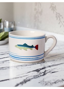 Sinsay - Ceramiczne kubki z ozdobnym nadrukiem 2 pack - biały ze sklepu Sinsay w kategorii Kubki - zdjęcie 179579201