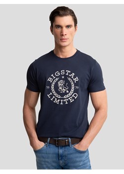 Koszulka męska z dużym haftem granatowa Abelar 403 ze sklepu Big Star w kategorii T-shirty męskie - zdjęcie 179580843