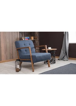 Scandinavia Concept Fotel &quot;Kemer&quot; w kolorze niebieskim - 69 x 80 x 83 cm ze sklepu Limango Polska w kategorii Pufy i siedziska - zdjęcie 179584132