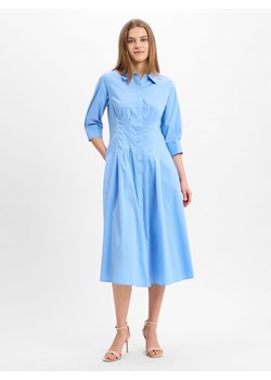 Ambiance Damska sukienka biznesowa Kobiety jasnoniebieski jednolity ze sklepu vangraaf w kategorii Sukienki - zdjęcie 179599060