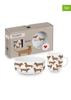 ppd 2-częściowy zestaw &quot;Long Story Dog&quot; w kolorze biało-jasnobrązowym ze sklepu Limango Polska w kategorii Zastawa stołowa - zdjęcie 179604174