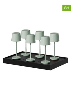 lumisky Lampy stołowe LED (6 szt.) &quot;Kelly Mini&quot; w kolorze khaki - wys. 22 x Ø 8,2 cm ze sklepu Limango Polska w kategorii Oświetlenie led - zdjęcie 179604960