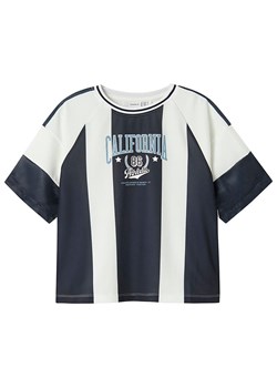 name it Koszulka w kolorze biało-granatowym ze sklepu Limango Polska w kategorii T-shirty chłopięce - zdjęcie 179605594