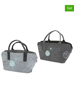 GILDE Torebki (2 szt.) &quot;Universe&quot; w kolorze szarym do przechowywania - 40 x 26 x 25 cm ze sklepu Limango Polska w kategorii Akcesoria i przechowywanie - zdjęcie 179606380