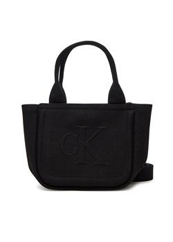 Torebka Calvin Klein Jeans Summer Canvas Mini Tote LV04K3160G Czarny ze sklepu eobuwie.pl w kategorii Torebki damskie - zdjęcie 179617090