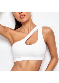 Sportowy top fitness damski - Biały ze sklepu Intimica.pl w kategorii Biustonosze - zdjęcie 179626444
