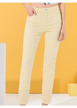 Sinsay - Spodnie straight slim - żółty ze sklepu Sinsay w kategorii Spodnie damskie - zdjęcie 179632694