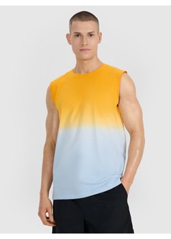 Męski top 4F 4FRSS25TSLEM231 - pomarańczowy ze sklepu Sportstylestory.com w kategorii T-shirty męskie - zdjęcie 179633074