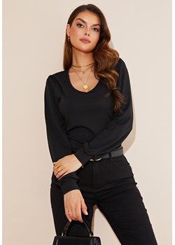 Bluzka casualowa z bufiastymi długimi rękawami ze sklepu Jacinshop w kategorii Bluzki damskie - zdjęcie 179646064