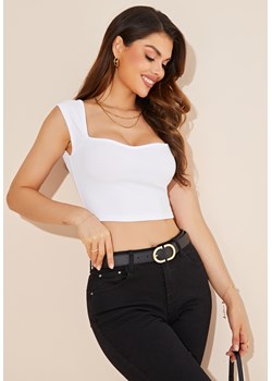 Crop top na szerokich ramiączkach ze sklepu Jacinshop w kategorii Bluzki damskie - zdjęcie 179646230