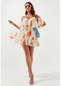 Sukienka mini rozkloszowana hiszpanka ze sklepu Jacinshop w kategorii Sukienki - zdjęcie 179647252