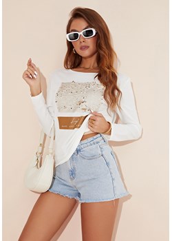 Bluzka z długim rękawem i ozdobnym nadrukiem - id: 2301204791 - marki Jacinshop - 179647911 Bluzka z długim rękawem i ozdobnym nadrukiem ze sklepu Jacinshop w kategorii Bluzki damskie - zdjęcie 179647911