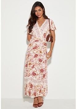 Sukienka maxi z krótkim rękawem w stylu boho ze sklepu Jacinshop w kategorii Sukienki - zdjęcie 179648563