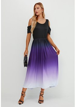 Sukienka maxi rozkloszowana krótki rękaw ze sklepu Jacinshop w kategorii Sukienki - zdjęcie 179648744