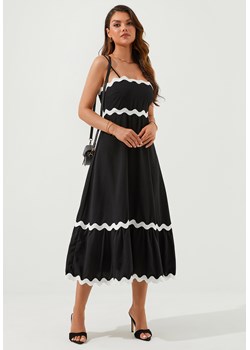 Sukienka rozkloszowana na ramiączkach midi - id: 2301198547 - marki Jacinshop - 179649110 Sukienka rozkloszowana na ramiączkach midi ze sklepu Jacinshop w kategorii Sukienki - zdjęcie 179649110