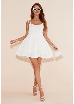 Sukienka mini babydoll na wiązanych ramiączkach ze sklepu Jacinshop w kategorii Sukienki - zdjęcie 179649193