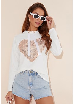 Bluza z długim rękawem i dużym sercem ze sklepu Jacinshop w kategorii Bluzy damskie - zdjęcie 179650882