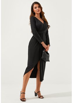 Sukienka midi kopertowa z długim rękawem - id: 2301202467 - marki Jacinshop - 179651251 Sukienka midi kopertowa z długim rękawem ze sklepu Jacinshop w kategorii Sukienki - zdjęcie 179651251
