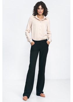 Spodnie damskie typu bootcut - czarne ze sklepu Cudmoda w kategorii Spodnie damskie - zdjęcie 179651312
