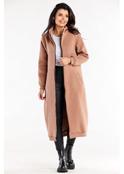 Długa bluza damska zasuwana na zamek - beżowa - id: 2025456 - marki Infinite You - 179651590 Długa bluza damska zasuwana na zamek - beżowa ze sklepu Cudmoda w kategorii Bluzy damskie - zdjęcie 179651590
