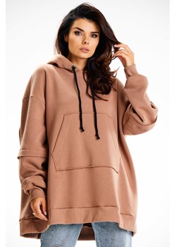 Bluza damska z ozdobnymi naszywkami - beżowa ze sklepu Cudmoda w kategorii Bluzy damskie - zdjęcie 179651622