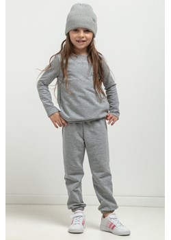 Prosta bluza ze stójką dla dziewczynki - jasnoszara ze sklepu Cudmoda w kategorii Bluzy dziewczęce - zdjęcie 179651971
