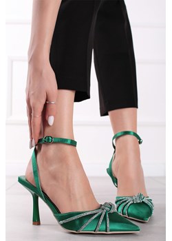 Czółenka slingback Barbara - zielone - id: 2027731 - marki BESTELLE - 179653292 Czółenka slingback Barbara - zielone ze sklepu Cudmoda w kategorii Czółenka - zdjęcie 179653292