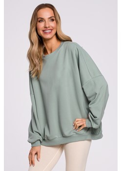 Bluza oversize ze ściągaczem na dole – miętowa ze sklepu Cudmoda w kategorii Bluzy damskie - zdjęcie 179653962