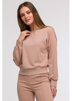 Bluza damska z otwartymi plecami - mocca ze sklepu Cudmoda w kategorii Bluzy damskie - zdjęcie 179654882
