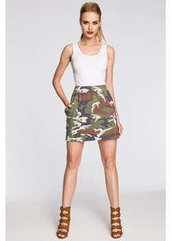 Trapezowa spódniczka moro - model 1 ze sklepu Cudmoda w kategorii Spódnice - zdjęcie 179655012
