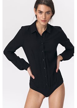 Stylowa koszula body - czarna ze sklepu Cudmoda w kategorii Bluzki damskie - zdjęcie 179655373