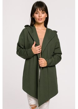 Blezer z kapturem i bez zapięcia - militarno-zielony ze sklepu Cudmoda w kategorii Bluzy damskie - zdjęcie 179655382