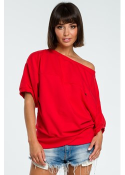 Bluza oversize z rękawem kimono - czerwona ze sklepu Cudmoda w kategorii Bluzy damskie - zdjęcie 179656044