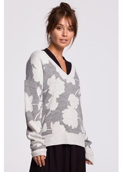 Sweter w kwiaty - model 1 ze sklepu Cudmoda w kategorii Swetry damskie - zdjęcie 179656063