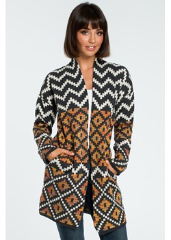 Stylowy kardigan we wzór - model 1 ze sklepu Cudmoda w kategorii Swetry damskie - zdjęcie 179656571