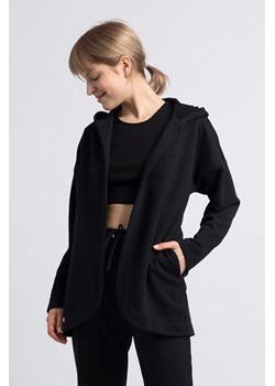 Bluza z kapturem bez zapięcia - czarna ze sklepu Cudmoda w kategorii Bluzy damskie - zdjęcie 179656874