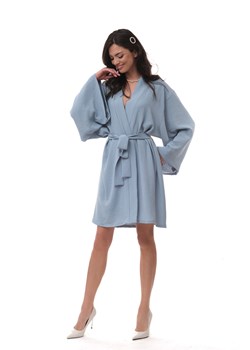 Stylowa sukienka kimono - błękitna ze sklepu Cudmoda w kategorii Sukienki - zdjęcie 179656983
