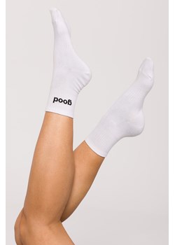 Skarpety unisex z napisem "good vibes" - białe ze sklepu Cudmoda w kategorii Skarpetki damskie - zdjęcie 179657111