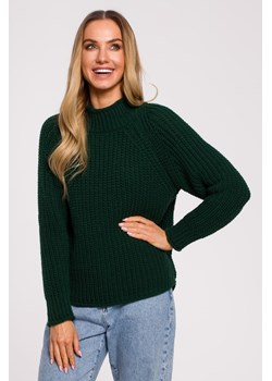 Sweter z golfem - zielony ze sklepu Cudmoda w kategorii Swetry damskie - zdjęcie 179657122