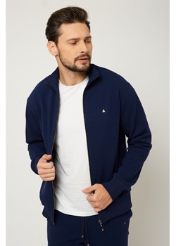 Bluza męska na zamek - granatowa ze sklepu Cudmoda w kategorii Bluzy męskie - zdjęcie 179657260